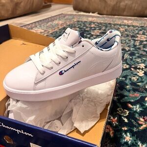 Champion White Sneakers with Logo